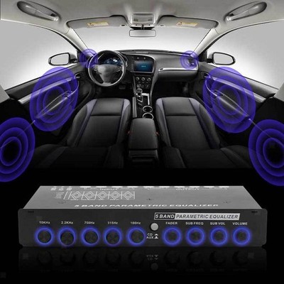 Auto-Audio-Equalizer für Boot, Wohnmobil, Auto, 5 Ausgleichsbänder,