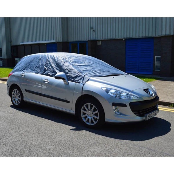 X549778491 Half Top Roof Car Cover Grey Nylon L Large Water Resistant By Maypole