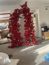 Luxury Flower Arch Purple Set Artificial Florals Backdrop for Wedding with Stand