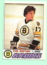 (1) STAN JONATHAN 1977-78 O-PEE-CHEE # 270 BRUINS  ROOKIE EX-MT CARD (M9687). rookie card picture