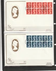 GB FDC 1990 machin, 1st & 2nd booklet panes, WINDSOR FDI, Cotswold covers, Label