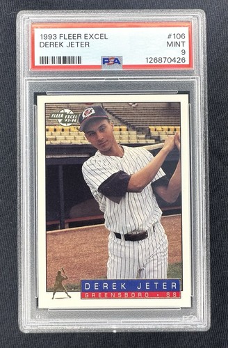 1993 Fleer Excel Derek Jeter Rookie RC Greensboro NY Yankees SS #106 PSA 9 HOF