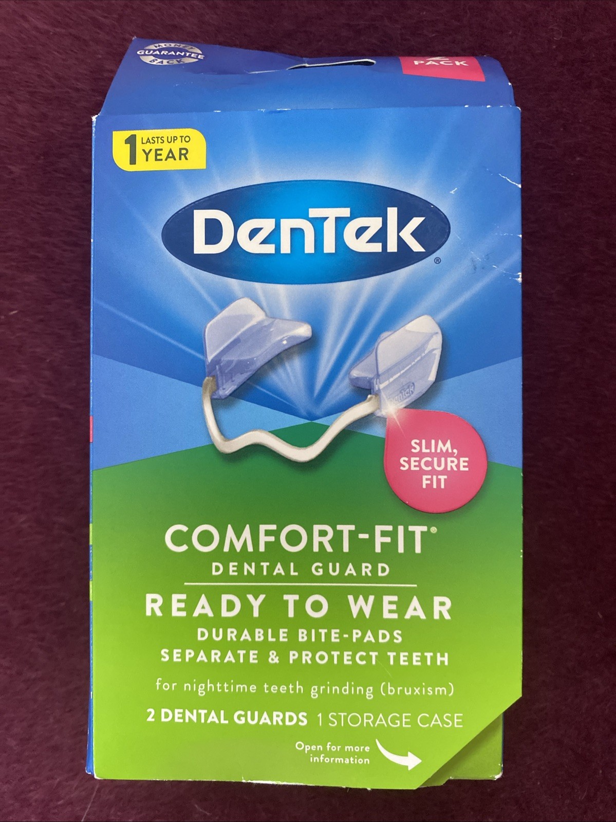 NEW DenTek  Comfort-Fit Dental Guard For Nighttime Teeth Grinding Pkg Contains 2