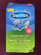 NEW DenTek  Comfort-Fit Dental Guard For Nighttime Teeth Grinding Pkg Contains 2
