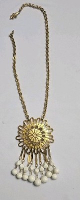 Vintage Vendome Gold Tone With Dangling Beads Necklace. RU