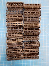 19 Hair Rollers Curlers Black Styling Salon Perm Rods Lot Bulk Set Beauty Supply
