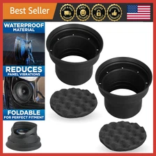 6.5" 6.75" Weatherproof Silicone Speaker Baffle Kit, 2pc Sound Enhancer