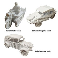 Kettenkrad Schwimmwagen Kubelwagen 1:16 Scale 3D Printed Models Kits DIY