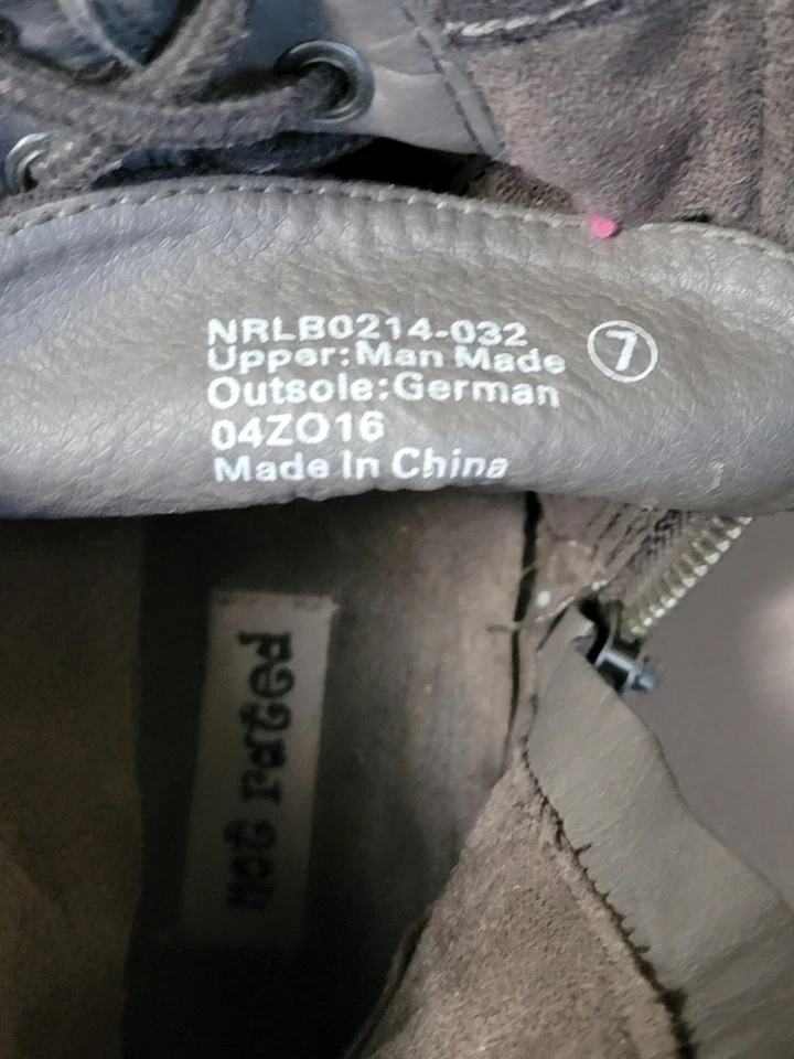 Botín crujiente crujiente sin clasificación para mujer talla 7 gris cuero tacón bloque Foto 4 de 4