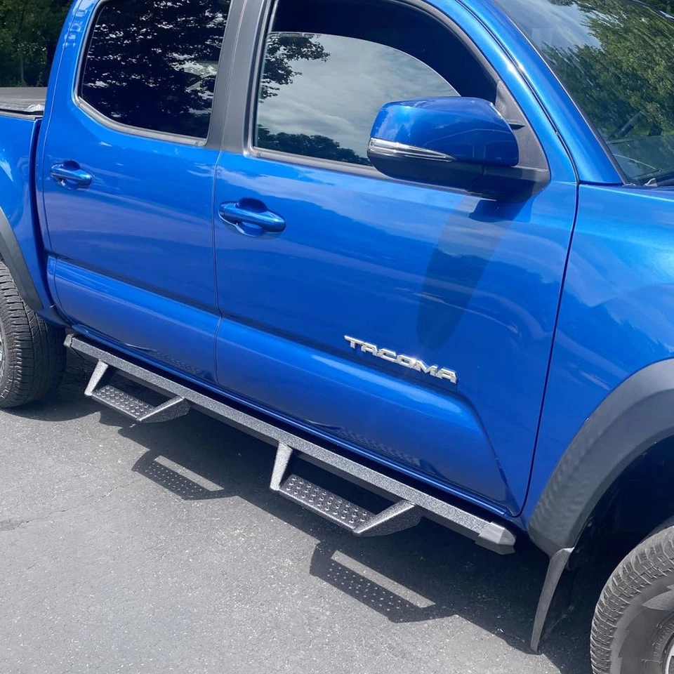 For 2005-2023 Toyota Tacoma Double Cab Running Board Drop Side Step Nerf Bars - Image 2 of 4