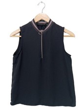 ZARA BASIC Top linea A Donna Top Taglia IT 38 nero stile casual