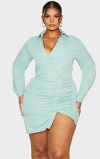 Pretty Little Thing Shirt Mini Dress Size 14