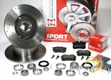 Zimmermann Bremsen Set Ø 226 mm ABS Ringe Beläge + Radlager hinten für VW Golf 3