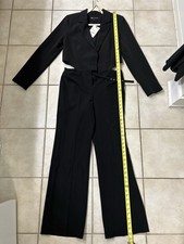 TUTA DONNA ZARA NERA RITAGLIATA MANICA LUNGA BOTTONI DAVANTI Taglia SMALL