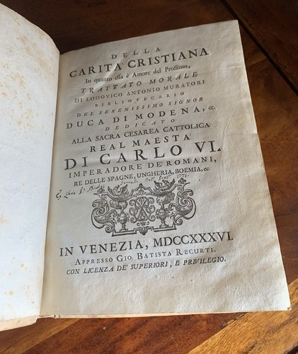 Muratori-Della carità cristiana 1736 - Foto 2 di 8