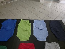 Baby Bodysuit Lot 0-3 Months Solid Multicolor Cotton Long Sleeve 10 Pcs