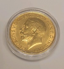 1913 George v Full Sovereign London Mint Coin In Capsule