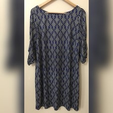 Motherhood Maternity Blue White & Black Dress