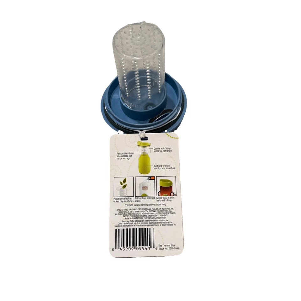 Copco Tea Thermal Travel Tumbler with removable Tea Infuser NWT Blue - Image 4 of 4