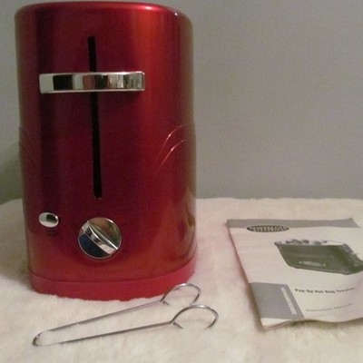 Nostalgia Retro Pop-Up Hot Dog Toaster with Bun Warmer - Red (HDT600RETRORED)
