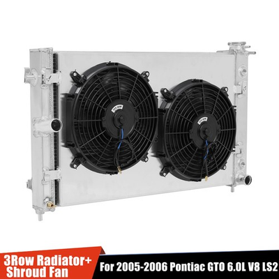 #ad 3 Row Aluminum Radiator12quot; Shroud Fan For 2005 2006 Pontiac GTO 6.0L V8 LS2 AT $202.99