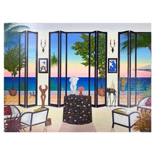 Fanch Ledan, "Interior Dalinean" Limited Edition Serigraph on Canvas, AP Numbere