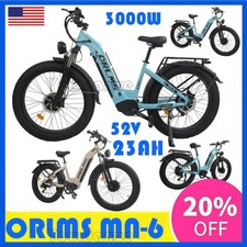26 4 Fat Tire 3000W 52V 23AH Dual Motor 7-Speed Ebike For Adults ORLMS MN-6