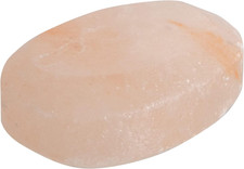 Flat Oval Massage Stone, Pink Crystal Hand-Carved Stone for Massage Therapy, Deo