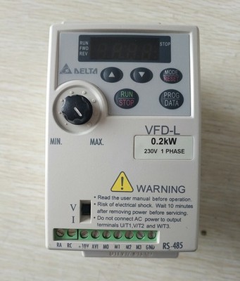 1PC USED   L series inverter VFD002L21A *hu