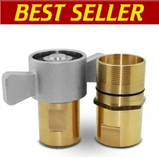 NEW 1" NPT Wet-Line Wing Nut Hydraulic Quick Disconnect Coupler / Coupling Set