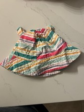 Multicolor Striped Cotton Bucket Hat w/ Ears Girls Toddler Casual