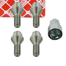 febi 27051 Felgenschloss Satz M12x1,25 für CITROEN C2 C3 C4 PEUGEOT 206 207 208