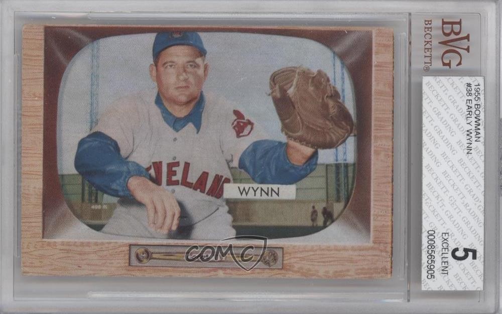 1955 Bowman Early Wynn #38 BVG 5 HOF 0q3