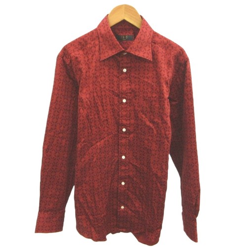 Daks, DAKS Shirt Red M Long Sleeve Cotton
