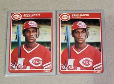 2 1985 Fleer Eric Davis #533 Rookie Card RC Cincinnati Reds NM. rookie card picture
