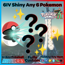 Shiny Any 6 Custom Pokemon 6IV EVs Pokemon Legends ZA Fast