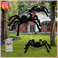 Halloween Deko Spinnen Set 3 StüCk Riesige Gruselige Spinnen FüR Party