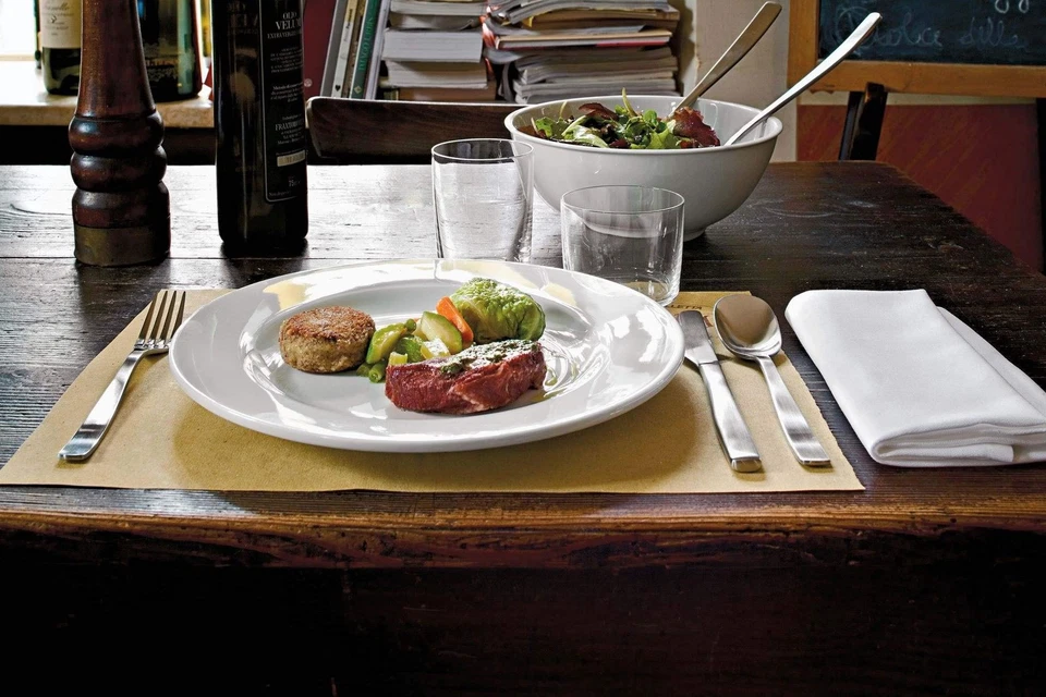 A Di "Knifeforkspoon" 6-3/4-Inch Dessert Fork, Mirror Polish, Set of 6 - Image 3 of 4