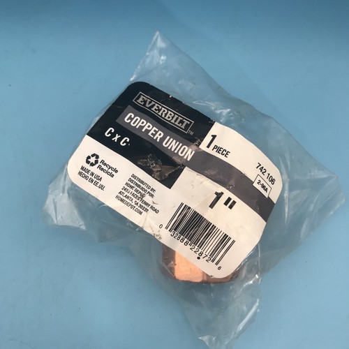 Everbilt 1" Copper Union C x C Fitting 742106 Brand New