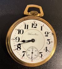 Hamilton 940 Railroad Pocket Watch 21J c1917 Fully Restored Motor Barrel 18S
