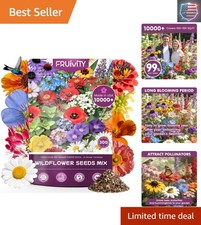 Wildflower Seeds Bulk 10000+, 1.06oz Butterfly Hummingbird Mix, 21 Variety Pe... 268.23 per gallon