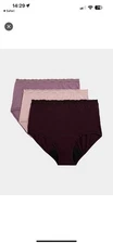 M&S COLLECTION 3pk Heavy Absorbency Period Knickers Size 10 Full Brief