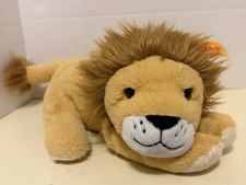 Steiff Liam Lion, Premium Stuffed Animal, Jungle Animal Plush Soft Cuddly Friend