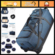 Expandable Rolling Duffle Bag with Wheels, 110L/140L Soft-Sided Travel Luggage,