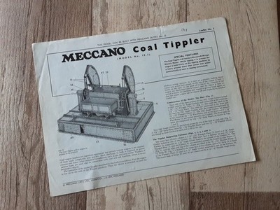 Meccano Sondermodell Prospekt für Outfit 10 #3 Kohlekipper 1971