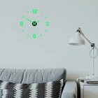 1 Pc DIY Silent Wall Clock Luminous Digital Style Stickers Living Room UK