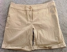 JONES NEW YORK SPORT sz 8 Tan 4-Pocket Cuffed Short w 17 h 19 i 07 r 09
