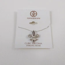 Giani Bernini Silver Fleur De Lis Necklace
