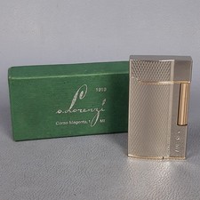 Briquet Métal LUBINSKI Argente Or O. LORENZI Milan Vintage XX Siècle.