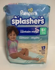 Pampers Splashers Swim Diapers 17 New Sz5